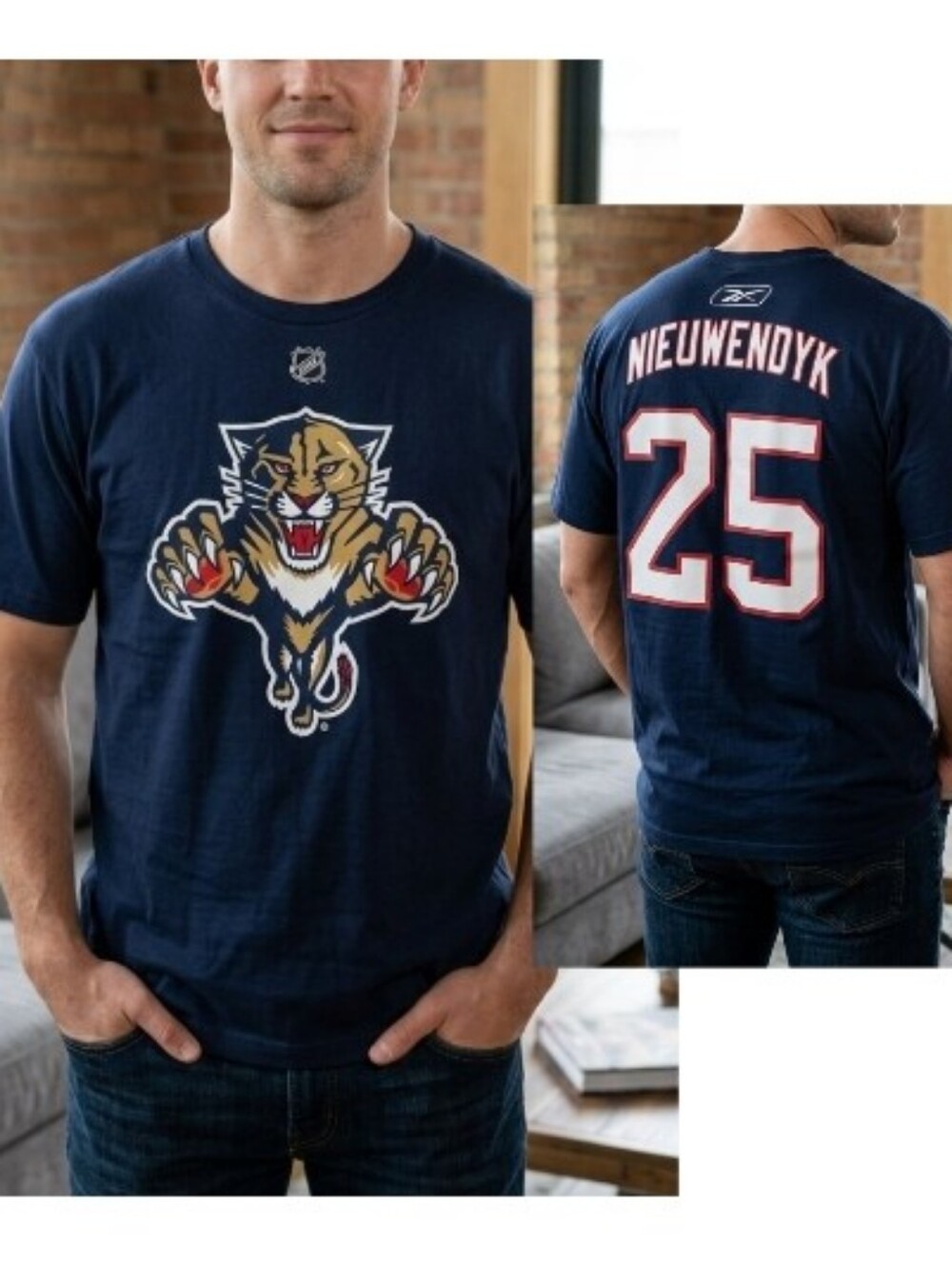 NHL Florida Panthers Vintage Reebok Joe Nieuwendyk #25 Unisex Graphic Tee 2XL
